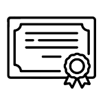 A test 101 Certificate black vector