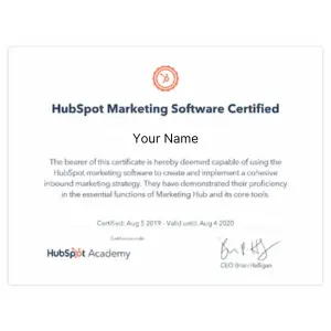 Advanced Digital Marketing Course In Faridabad 14 HubSpot Marketing Software Certificate