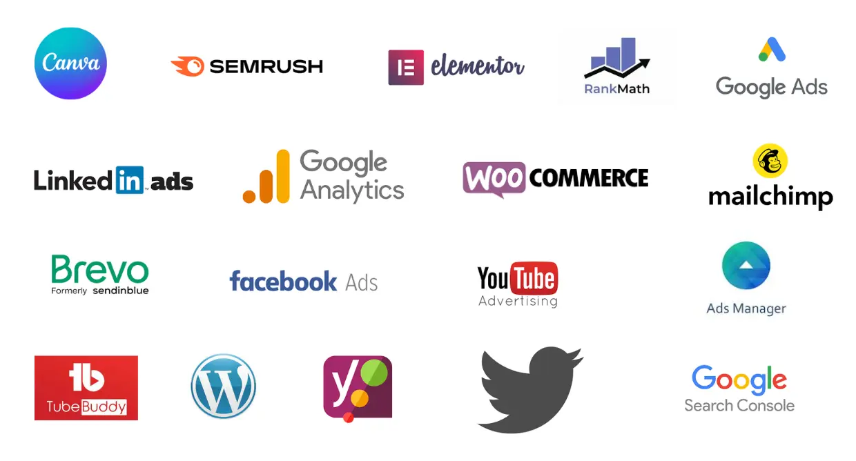 Advanced Digital Marketing Course in Delhi 104 List of Digital marketing tools & platforms covered.