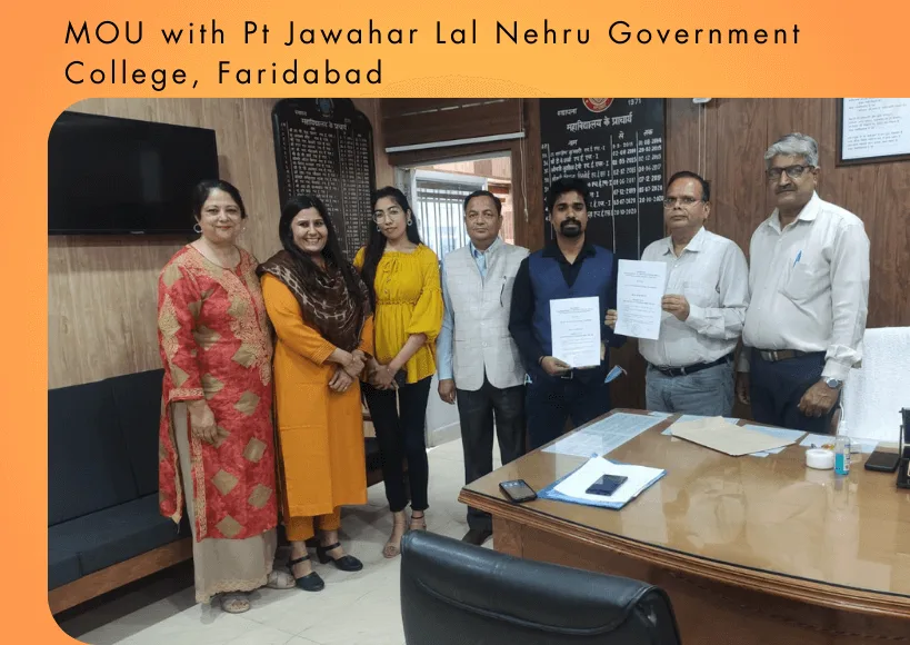 MOU with Pt Jawahar Lal Nehru Government College, Faridabad